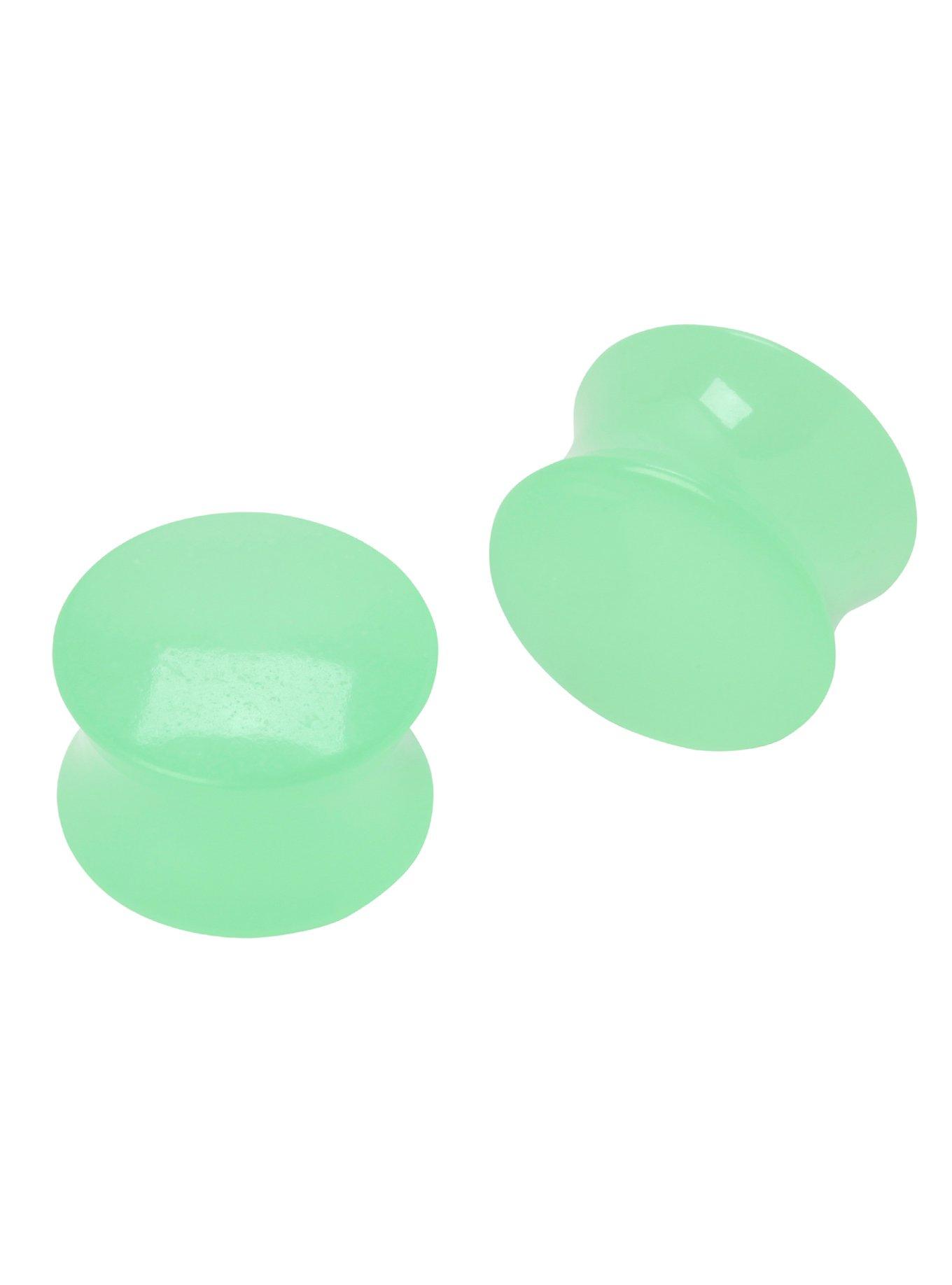 Acrylic Green Glow-In-The-Dark Saddle Plug 2 Pack, MULTI, hi-res