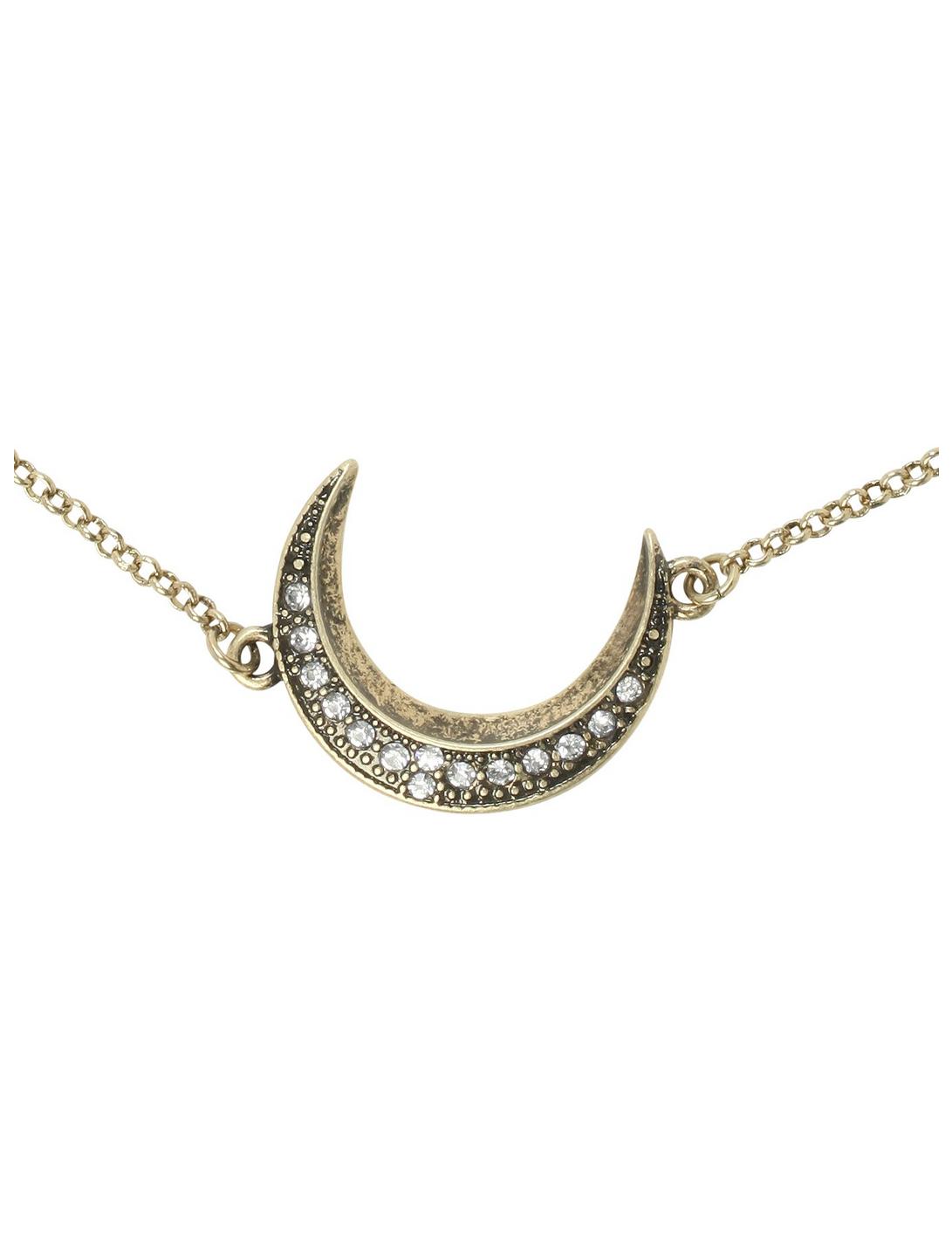 LOVEsick Bling Moon Necklace, , hi-res