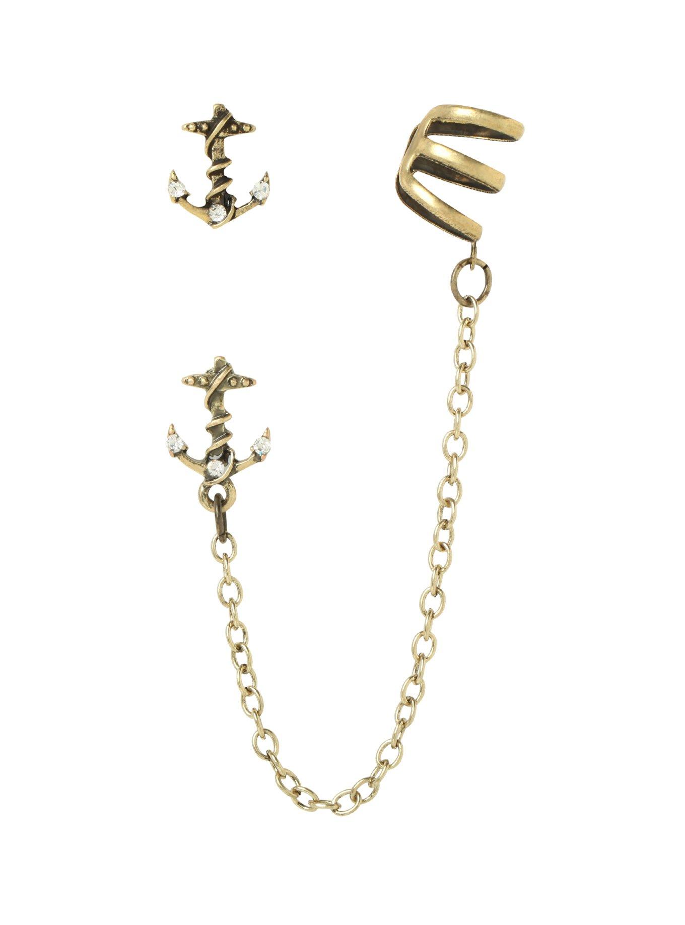 LOVEsick Anchor Cuff Earrings, , hi-res