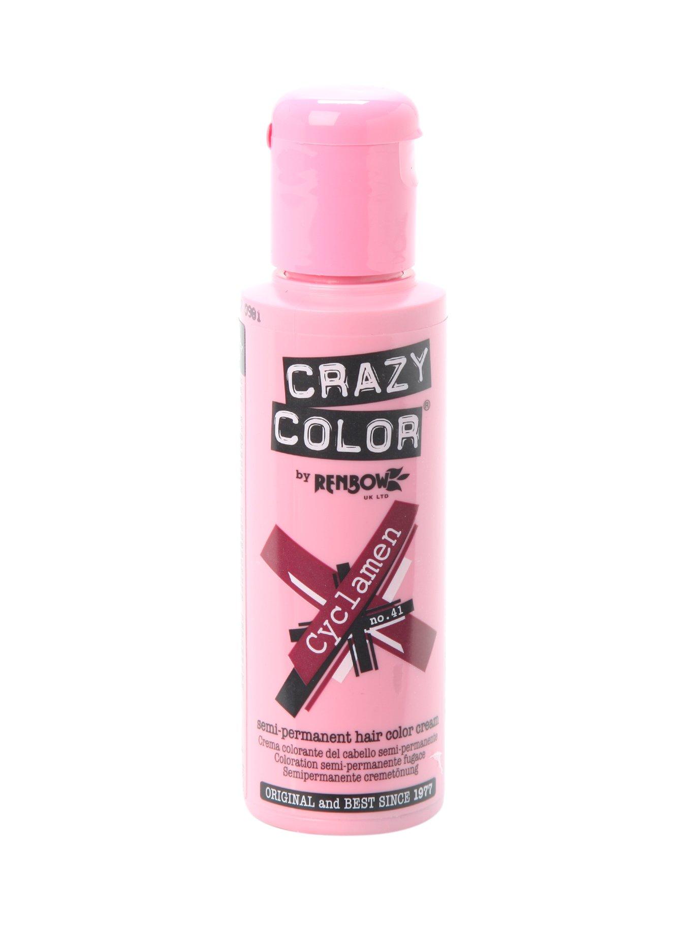 Crazy Color Cyclamen Semi-Permanent Hair Dye, , hi-res