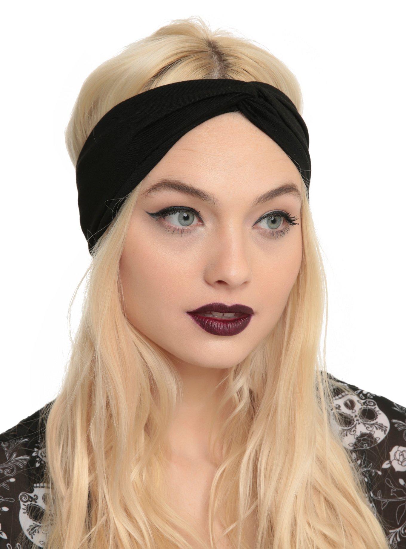 LOVEsick Black Turban Headband, , hi-res