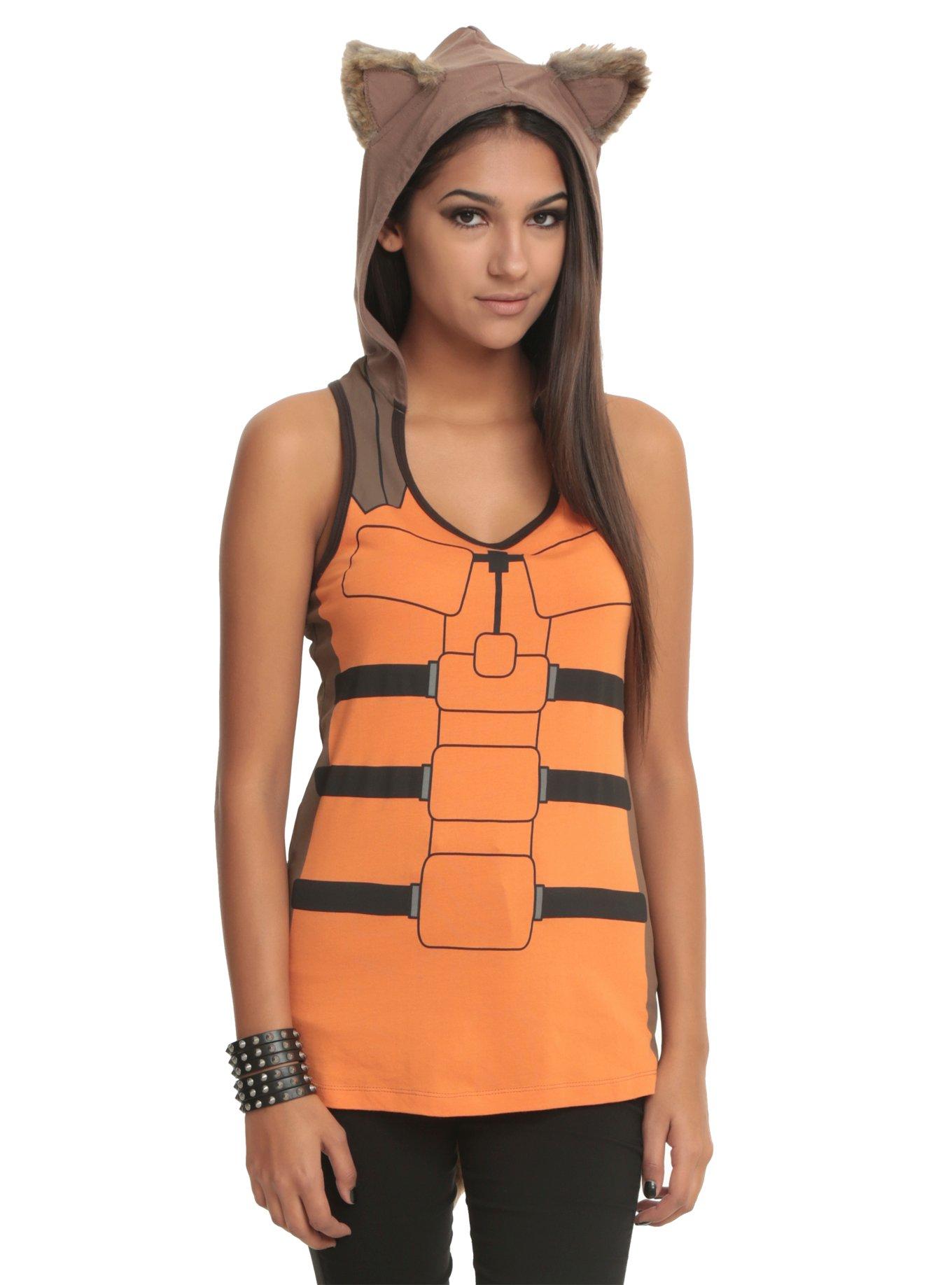 Marvel Her Universe Guardians Of The Galaxy Rocket Raccoon Costume Tank Top, BLACK, hi-res