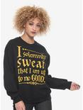 Harry Potter Solemnly Swear Girls Sweatshirt, BLACK, hi-res