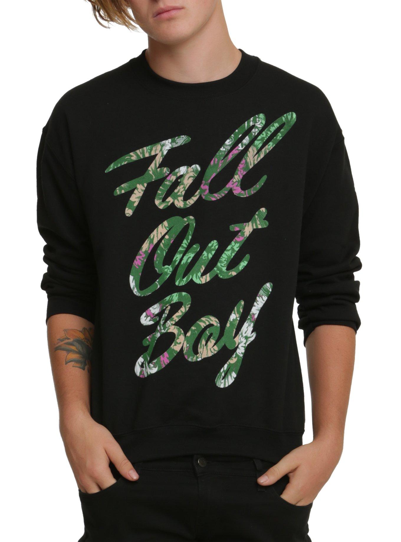 Fall Out Boy Tropical Crew Pullover, BLACK, hi-res