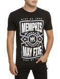 Memphis May Fire Floral T-Shirt, BLACK, hi-res