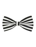 Black And White Striped Hair Bow, , hi-res