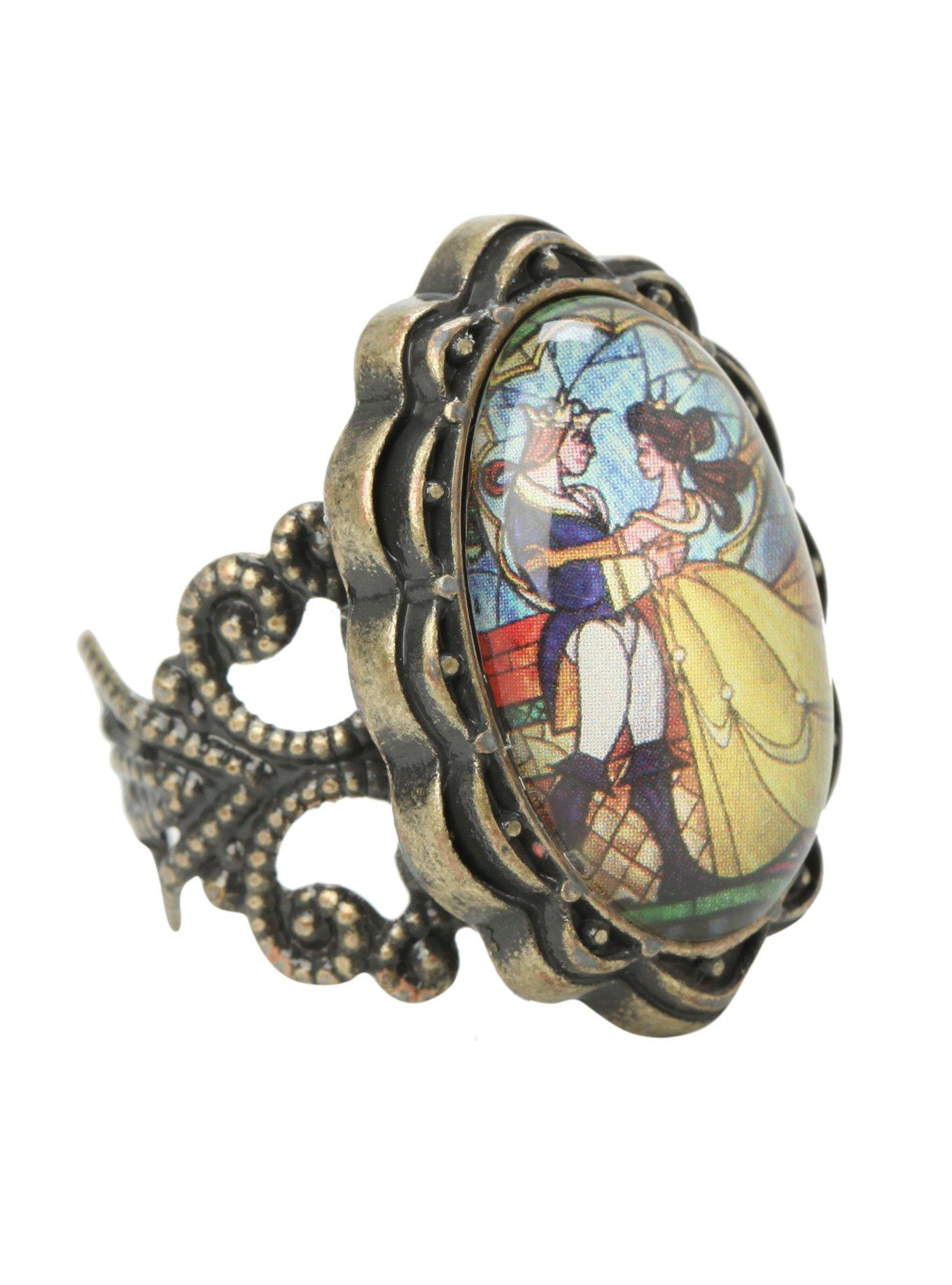Disney Beauty And The Beast Stained Glass Ring, , hi-res