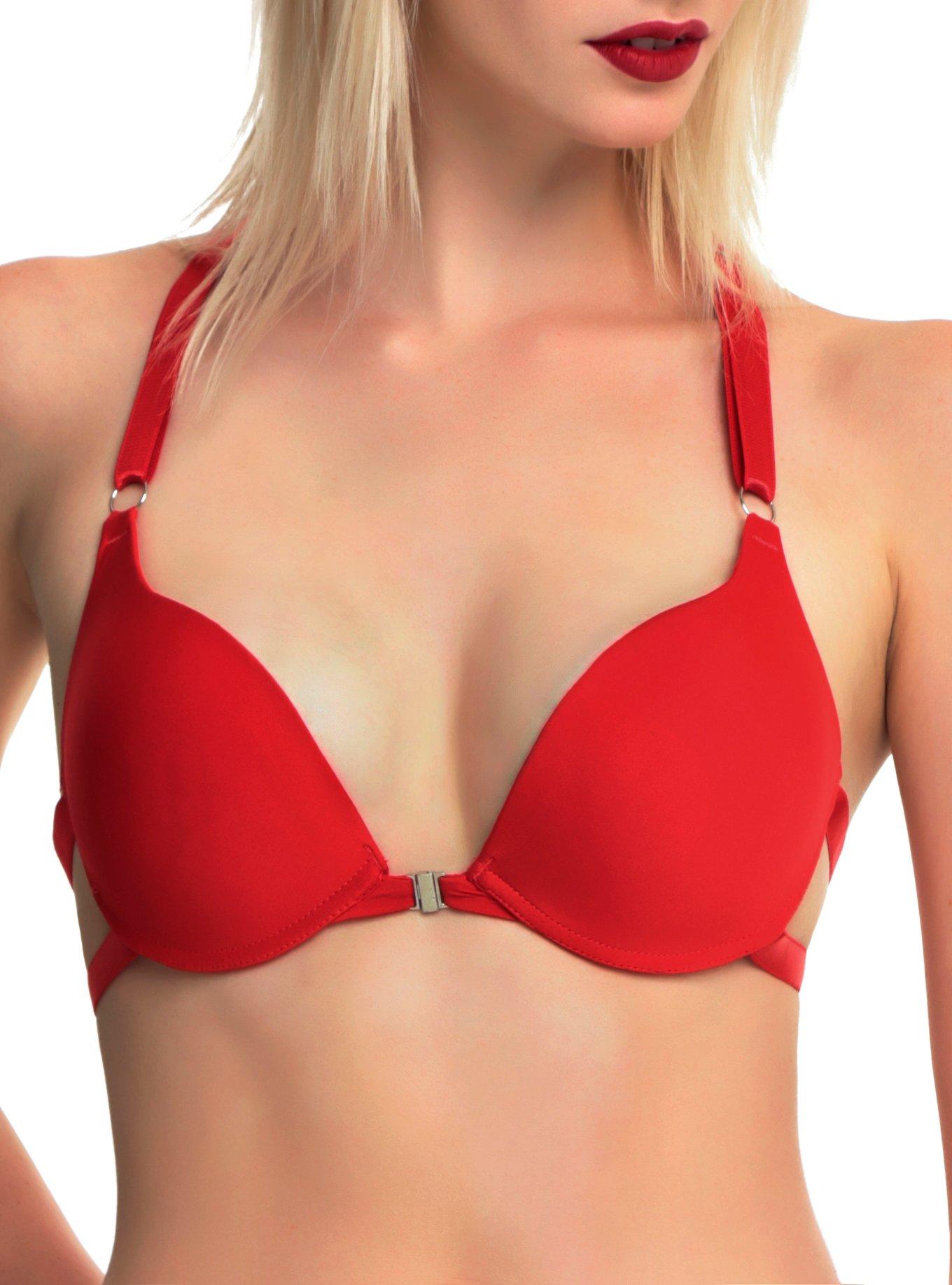 LOVEsick Red T-Back Bra, BLACK, hi-res