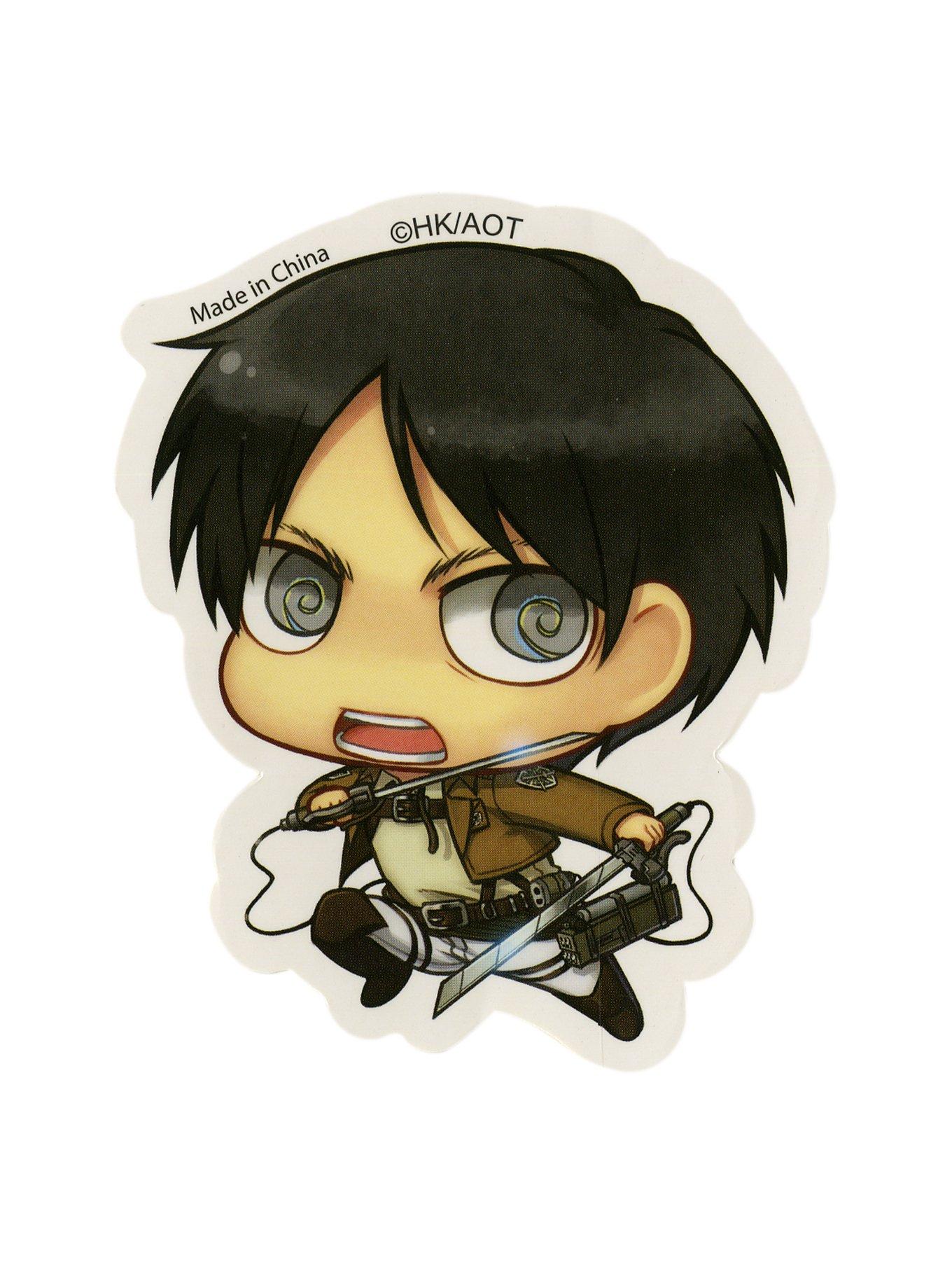 Attack On Titan Eren Levi Sticker, , hi-res
