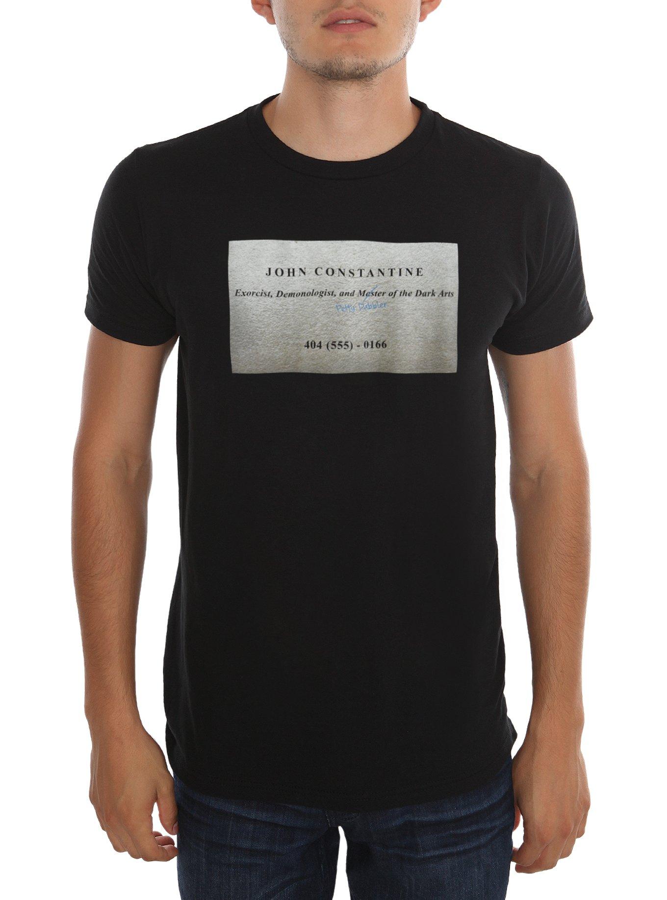 DC Comics Constantine Business Card T-Shirt, BLACK, hi-res
