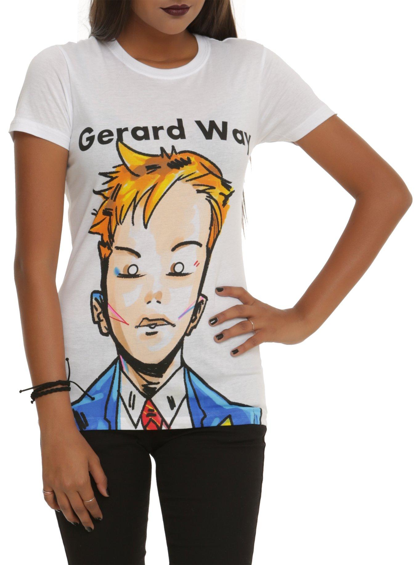 Gerard Way Comic Girls T-Shirt, WHITE, hi-res
