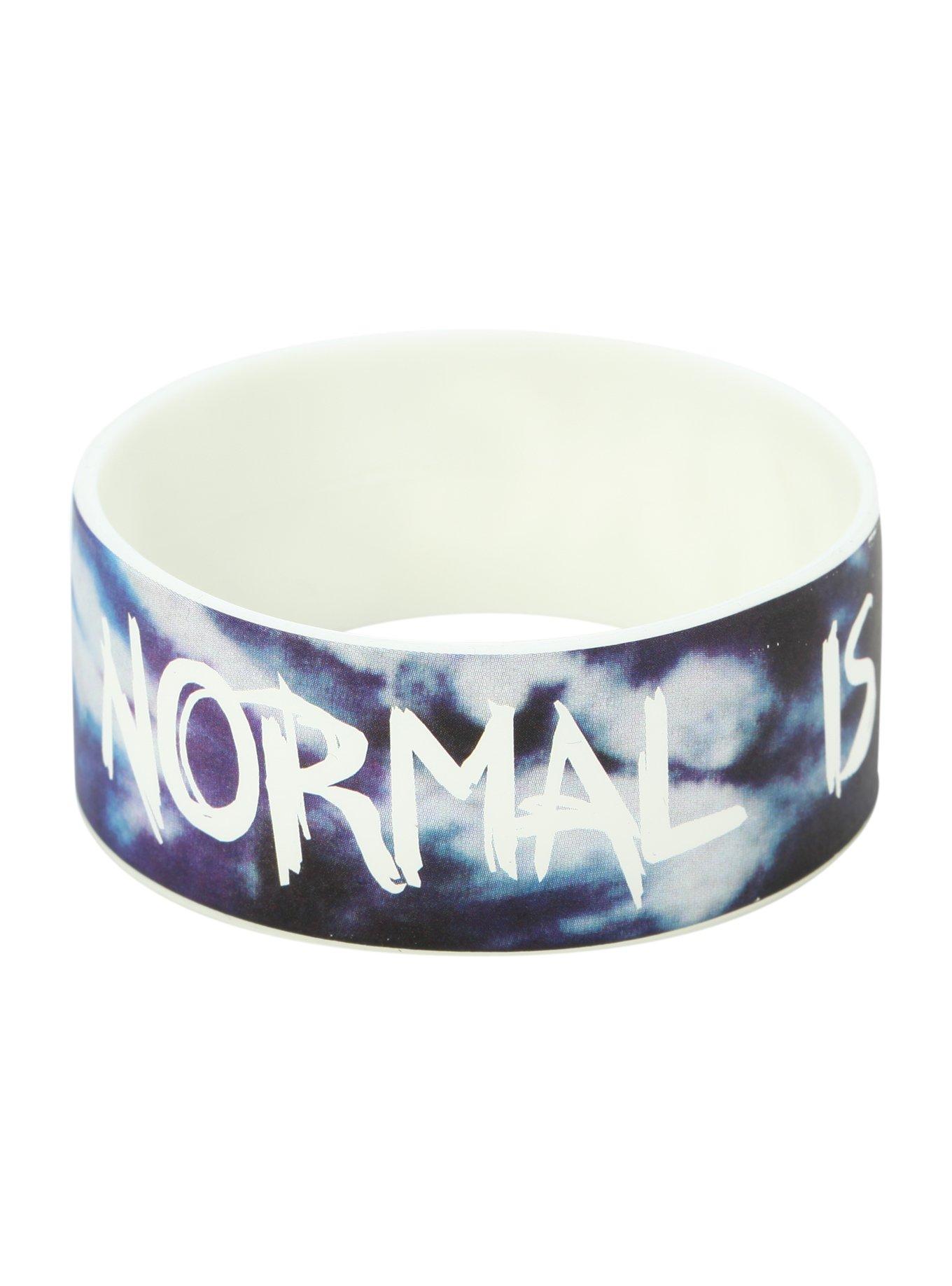 Normal Is Boring Rubber Bracelet, , hi-res