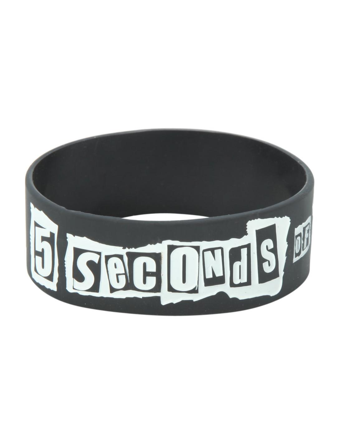 5 Seconds Of Summer Crown Logo Rubber Bracelet, , hi-res