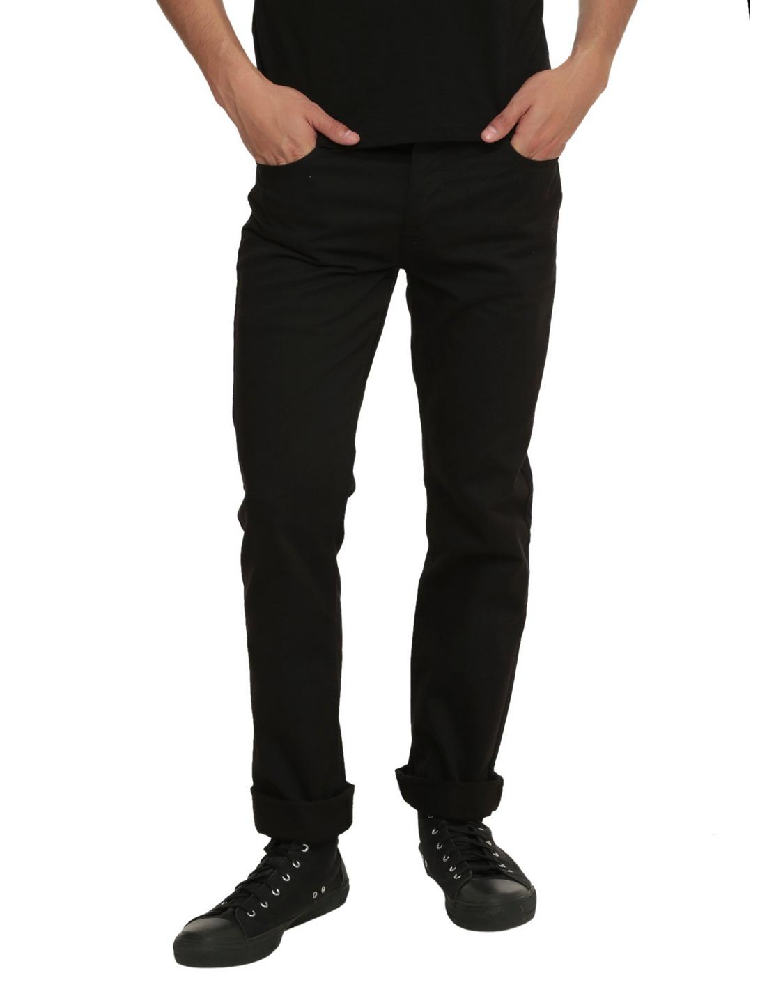 XXX RUDE Black 5-Pocket Workwear Pants, BLACK, hi-res
