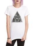 The Legend Of Zelda Silhouette Triforce Girls T-Shirt, BLACK, hi-res