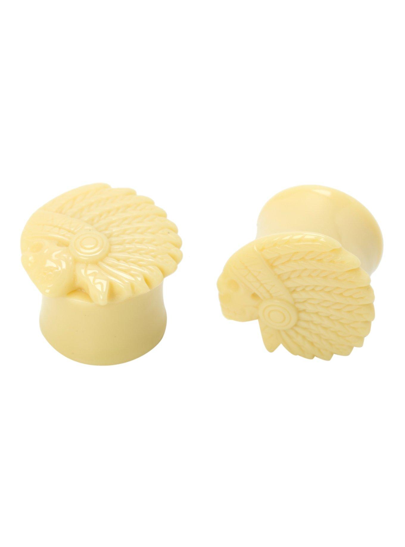 Acrylic Skull Headdress Plug 2 Pack, , hi-res