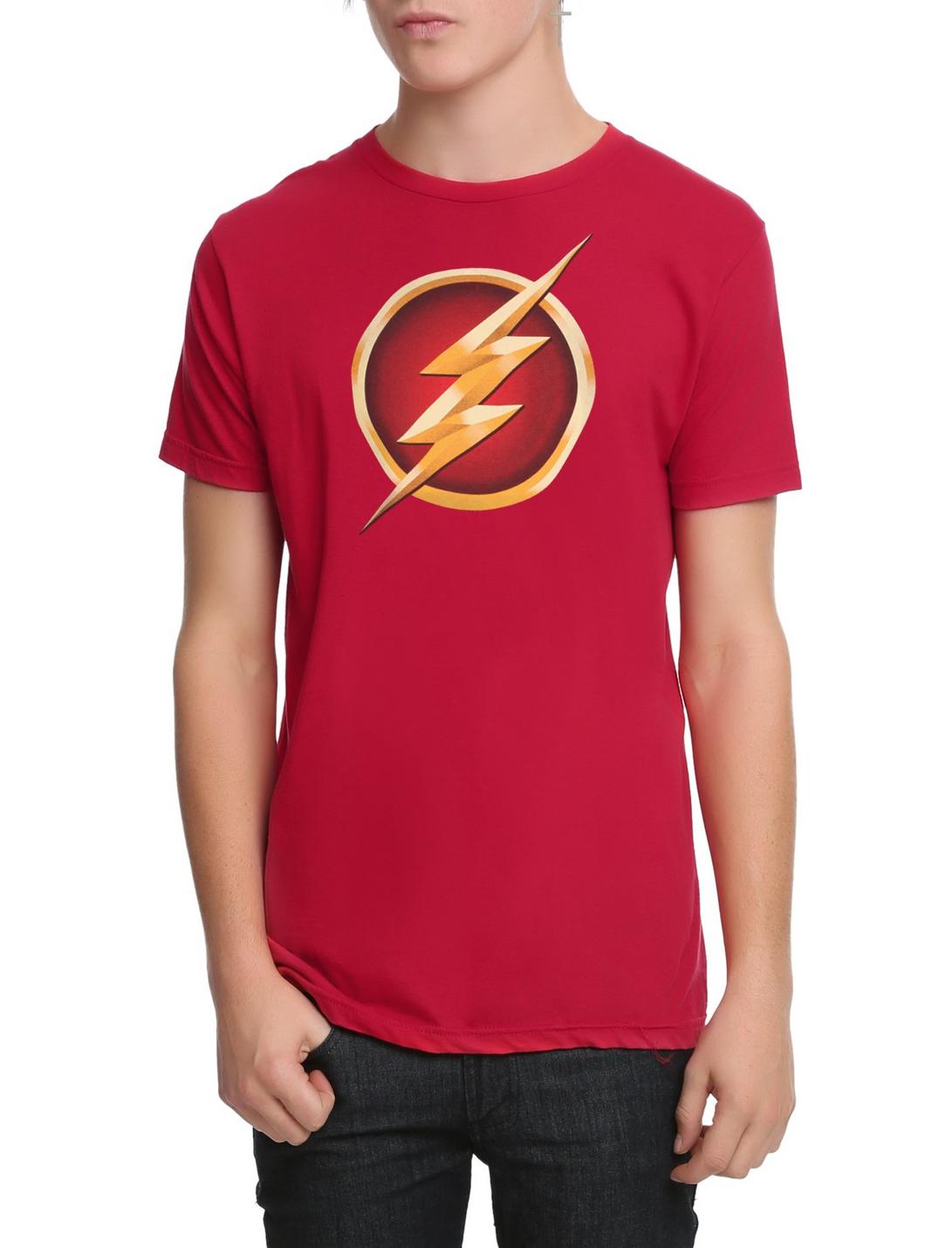 DC Comics The Flash Logo T-Shirt, BLACK, hi-res