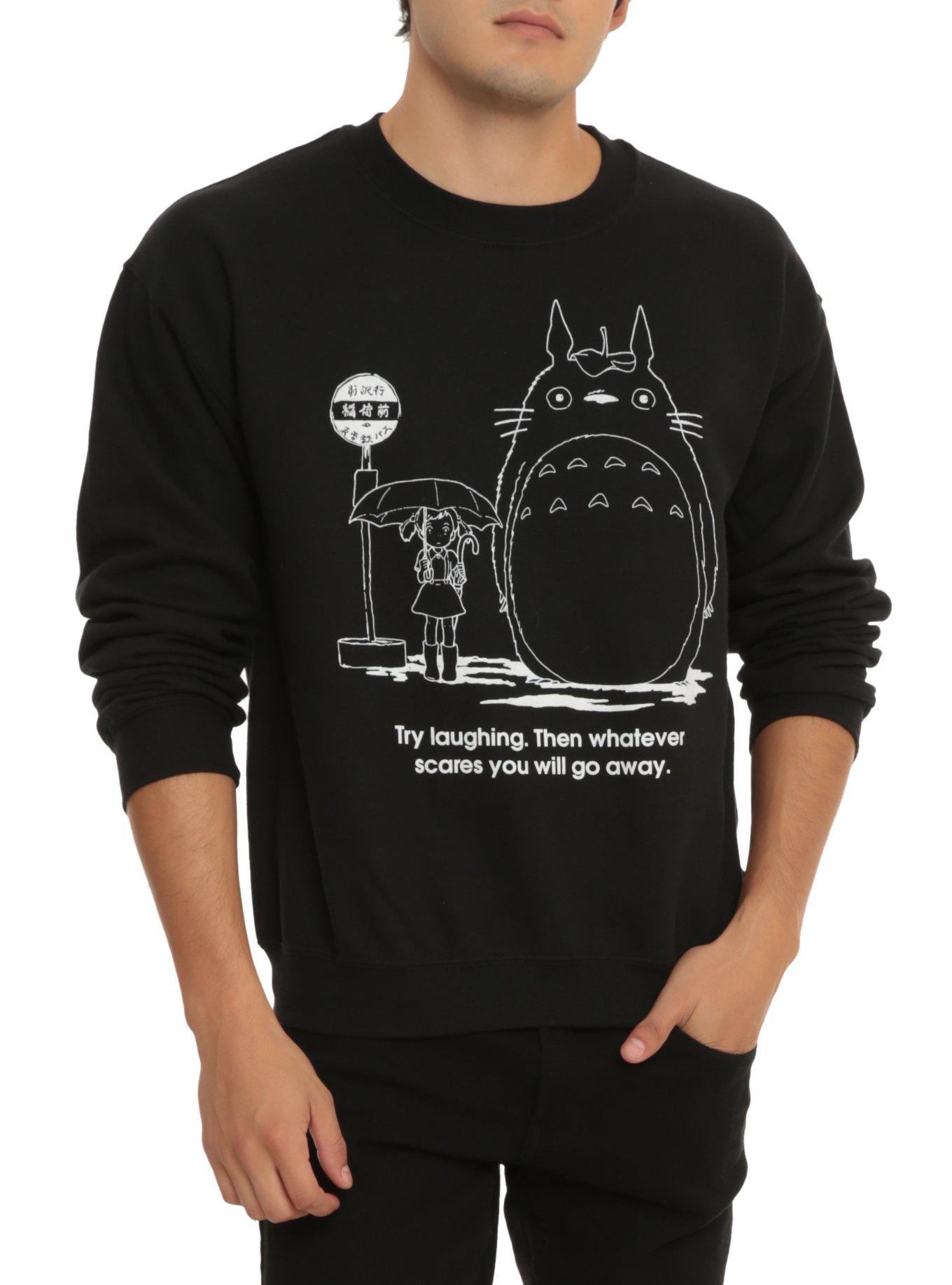 Studio Ghibli My Neighbor Totoro Crew Pullover, BLACK, hi-res