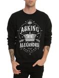 Asking Alexandria Crown Crewneck Sweatshirt, BLACK, hi-res