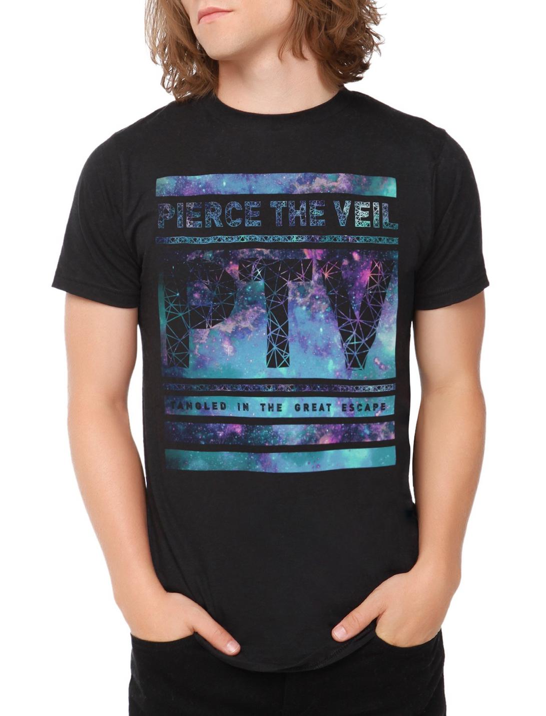 Pierce The Veil Tangled In The Great Escape T-Shirt, BLACK, hi-res