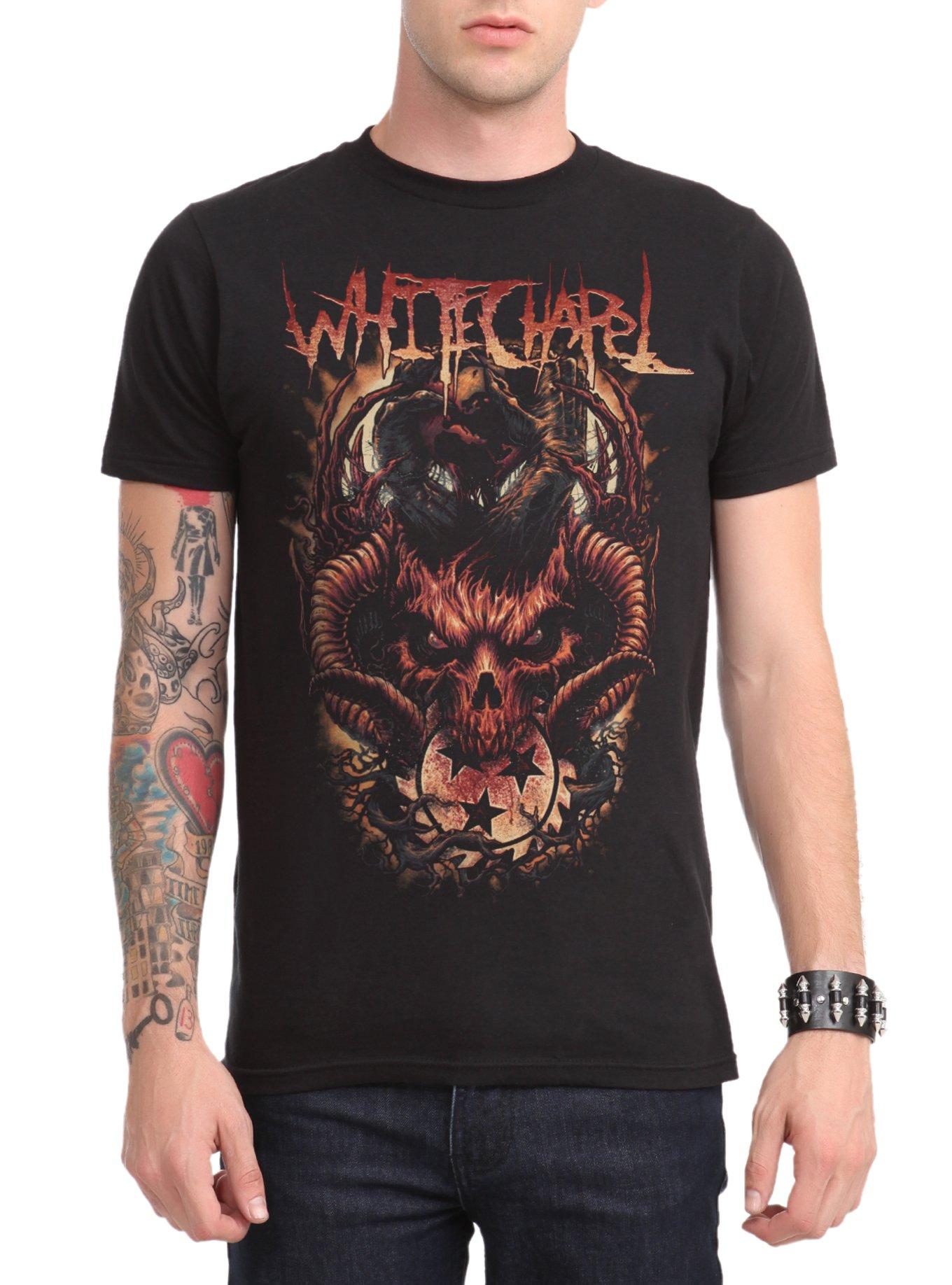 Whitechapel Hold The World Black T-Shirt, BLACK, hi-res