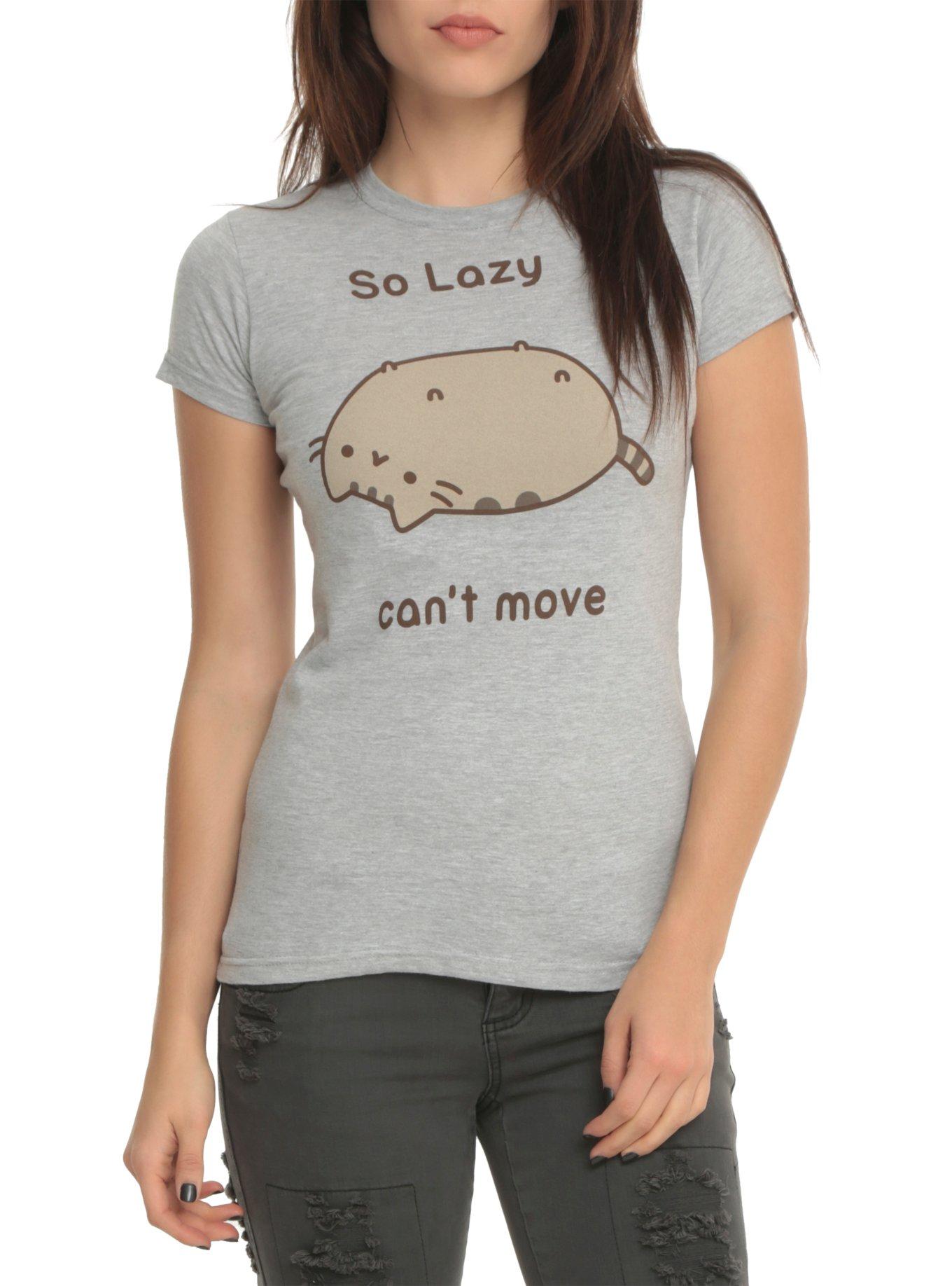 Pusheen So Lazy Girls T-Shirt, BLACK, hi-res