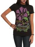 Pierce The Veil Flower Record Player Girls T-Shirt, BLACK, hi-res