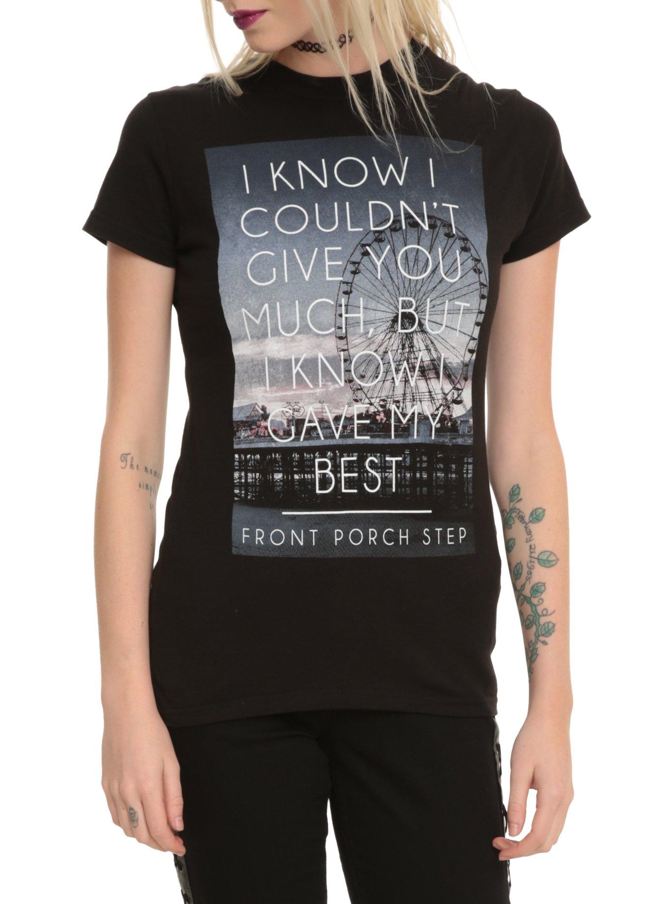 Front Porch Step Drown Lyric Girls T-Shirt, BLACK, hi-res