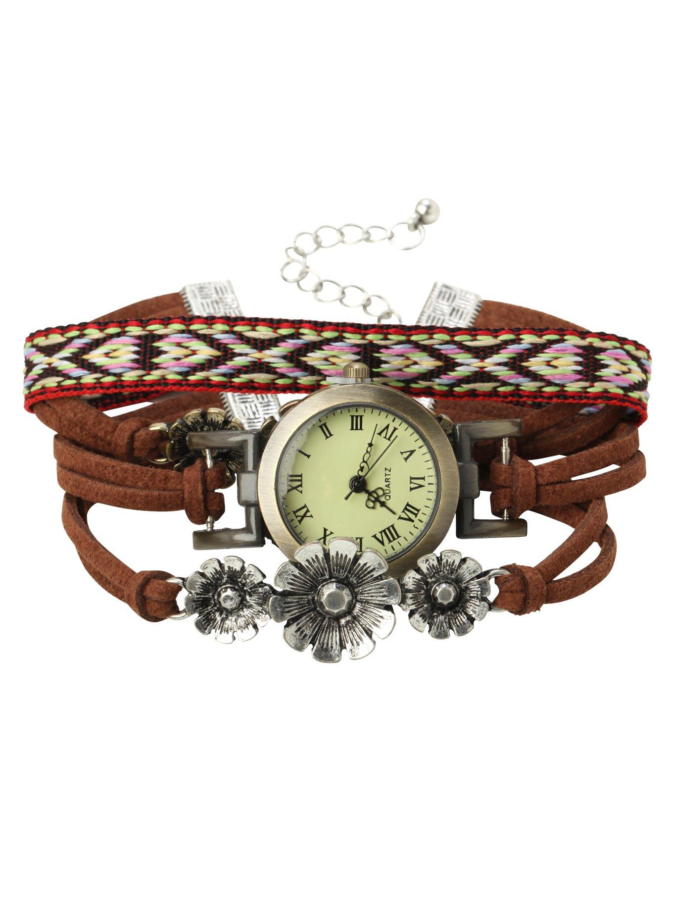 LOVEsick Floral Clock Bracelet, , hi-res