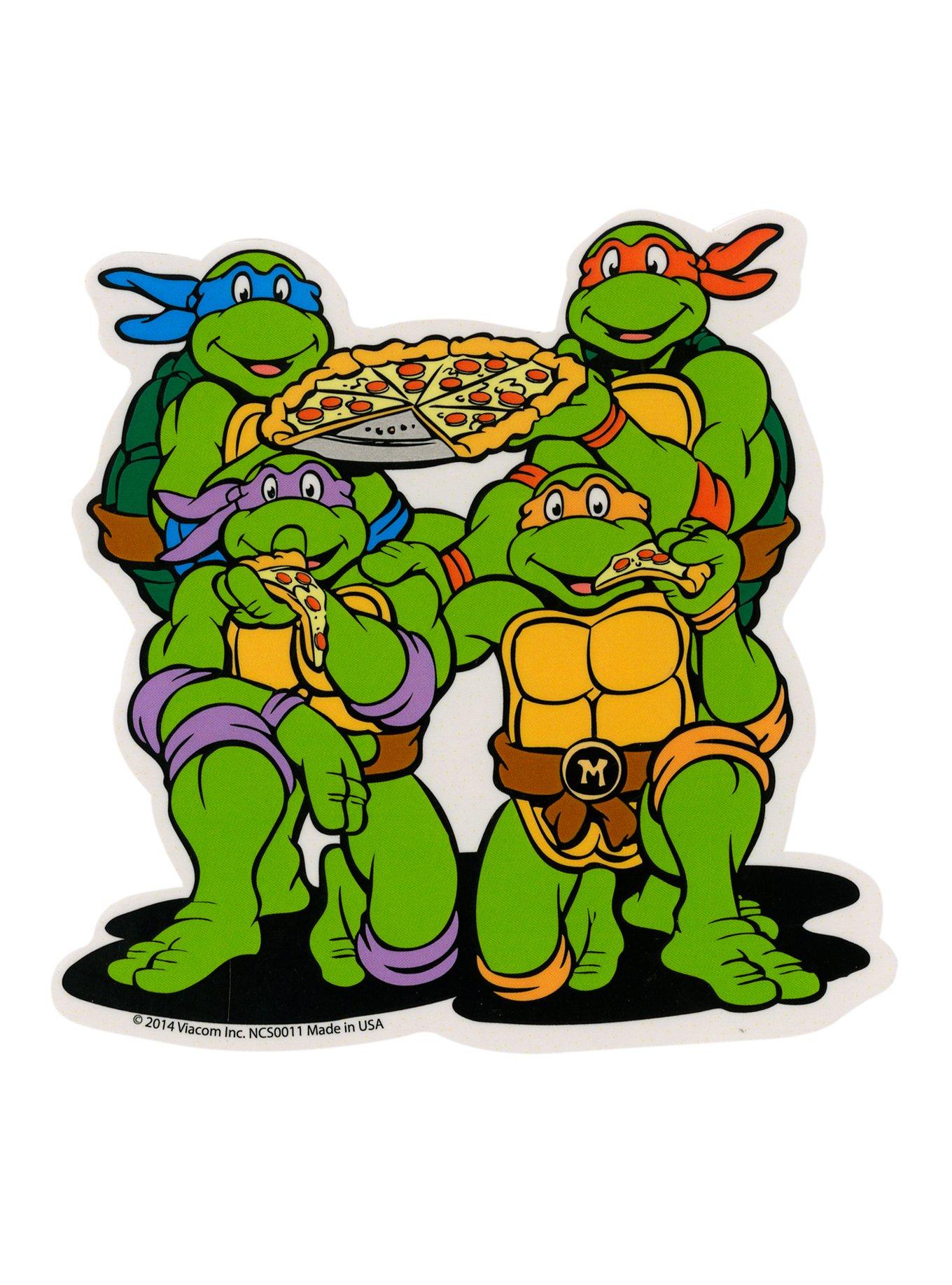 Teenage Mutant Ninja Turtles Group Pizza Sticker, , hi-res