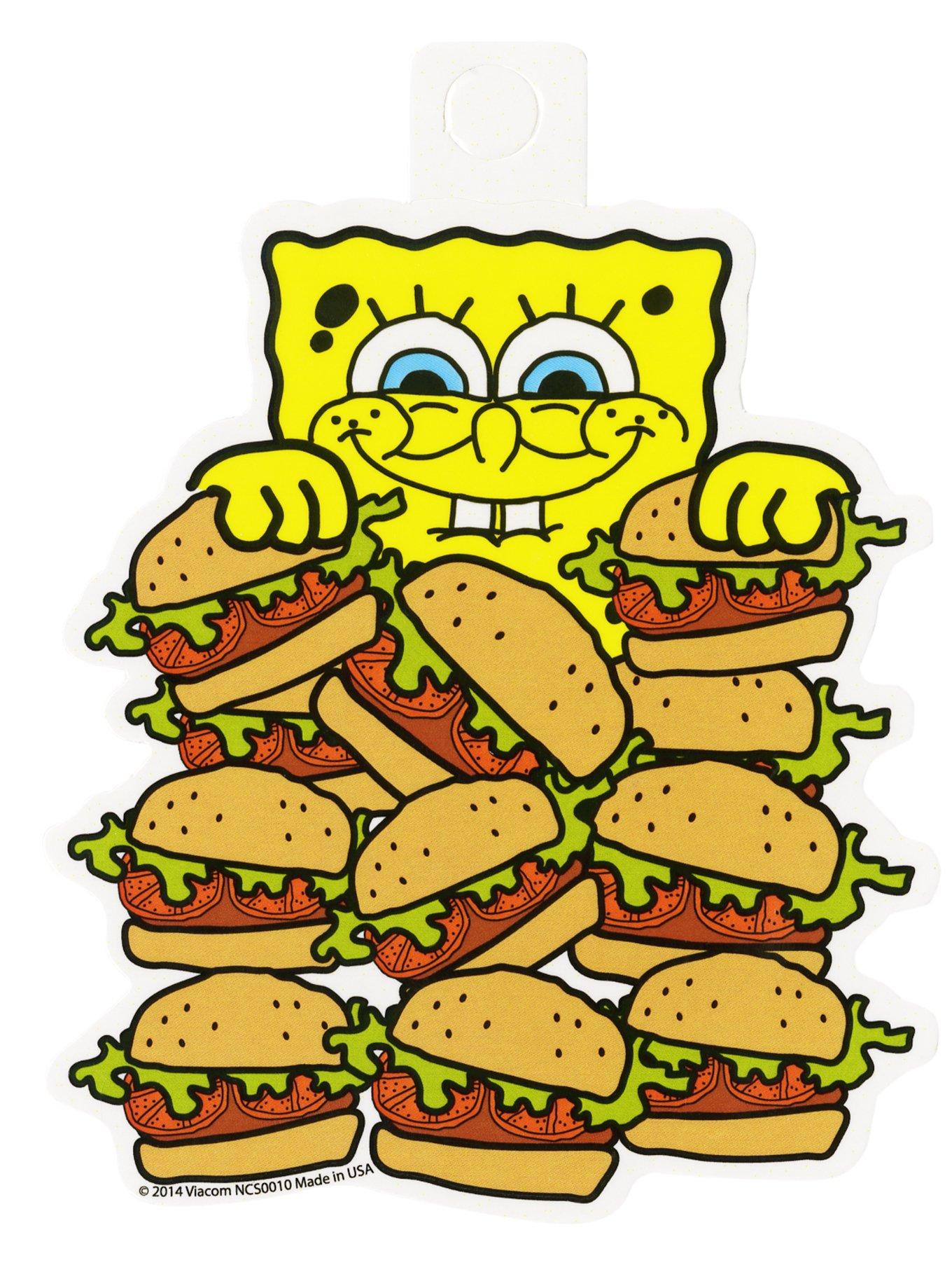 SpongeBob SquarePants Krabby Patty Sticker, , hi-res