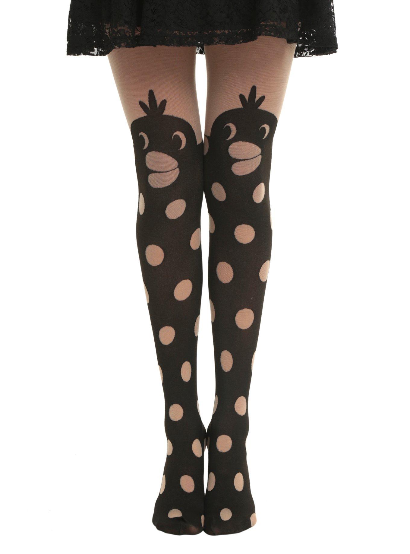 Lovesick Duck Polka Dot Faux Thigh High Tights Hot Topic
