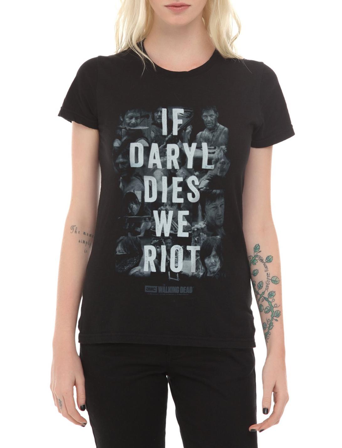 The Walking Dead Daryl Riot Girls T-Shirt, BLACK, hi-res