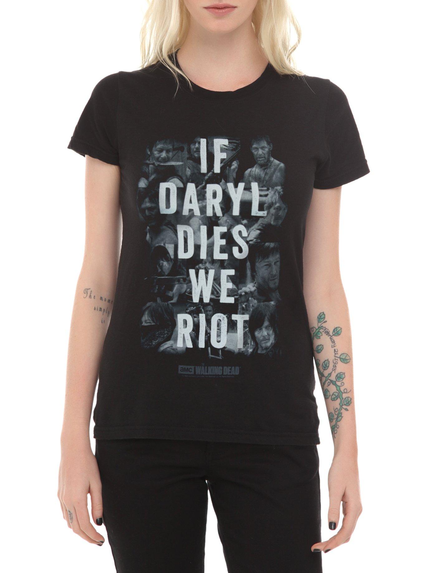 The Walking Dead Daryl Riot Girls T-Shirt, BLACK, hi-res