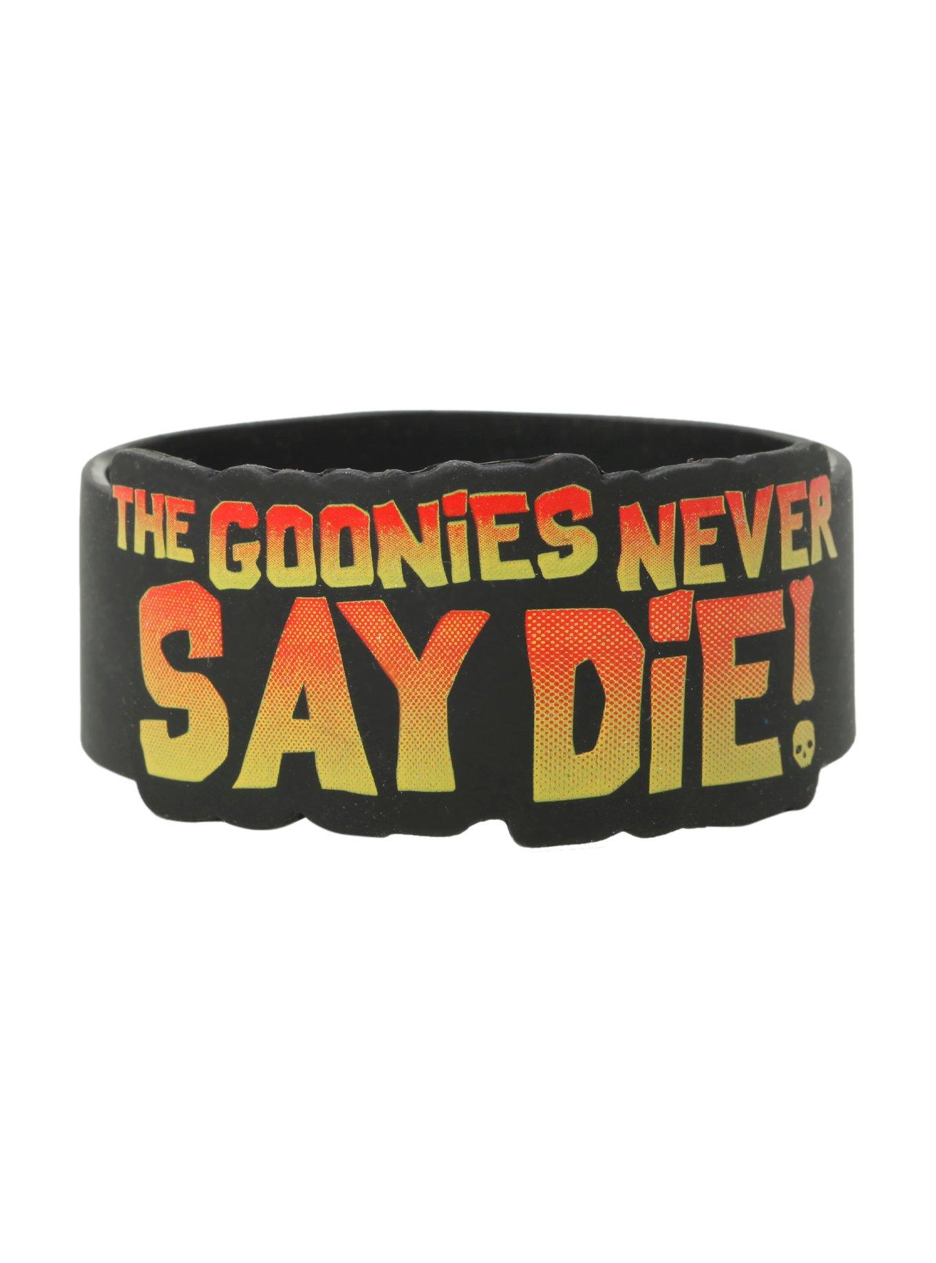 The Goonies Never Say Die Die-Cut Rubber Bracelet, , hi-res