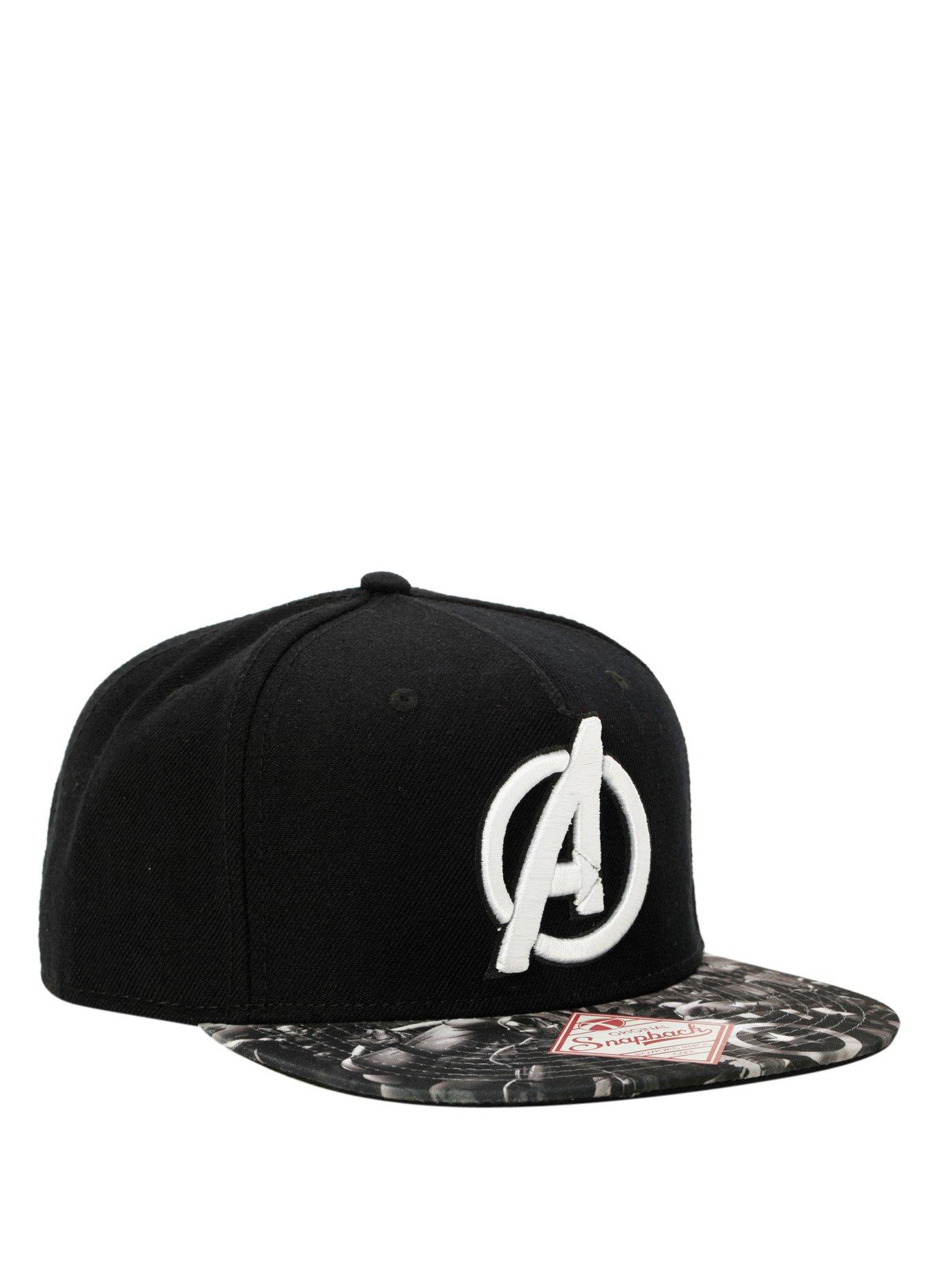 Marvel Avengers Black & White Snapback Hat, , hi-res