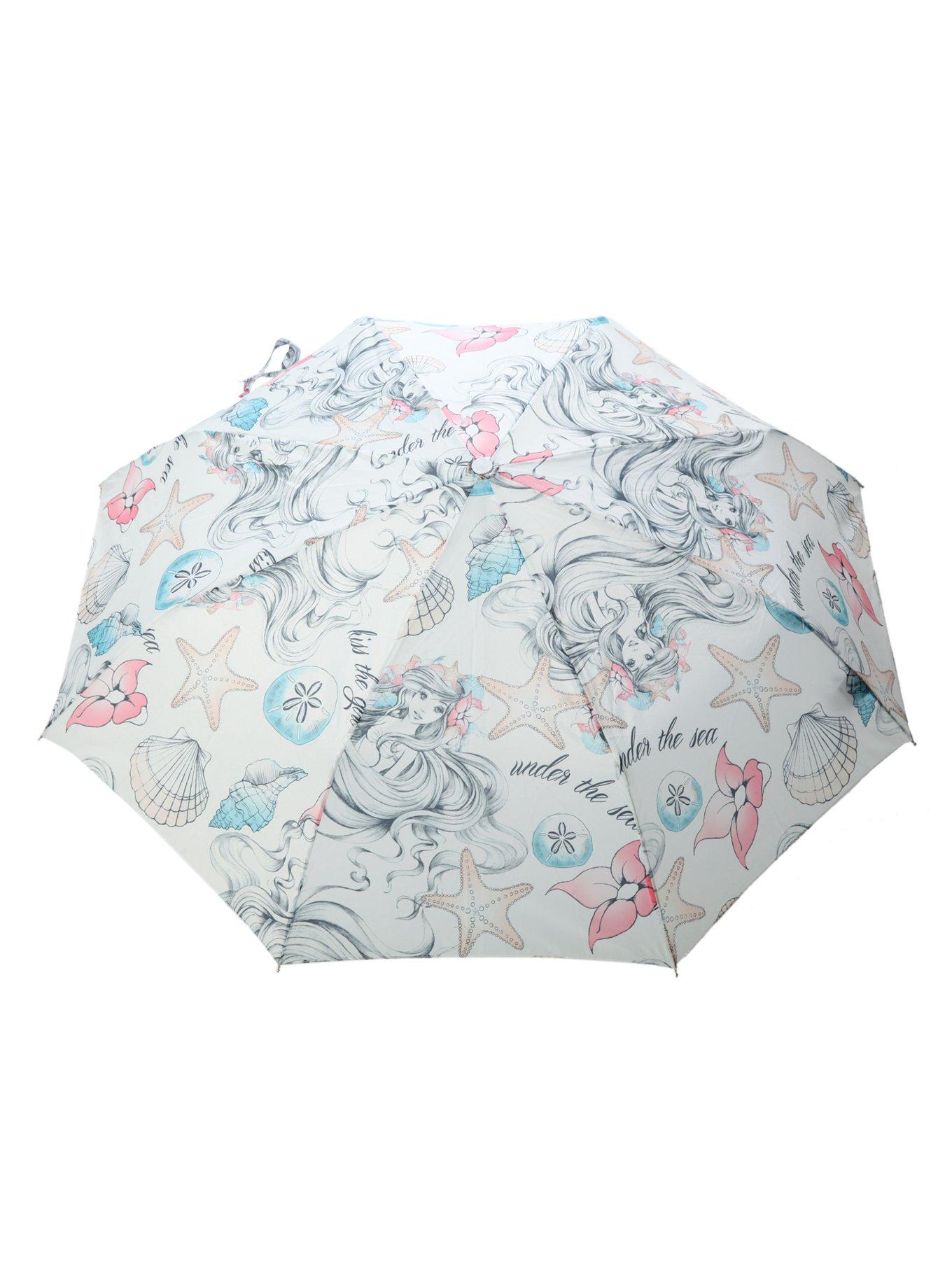 Disney The Little Mermaid Print Compact Umbrella, , hi-res
