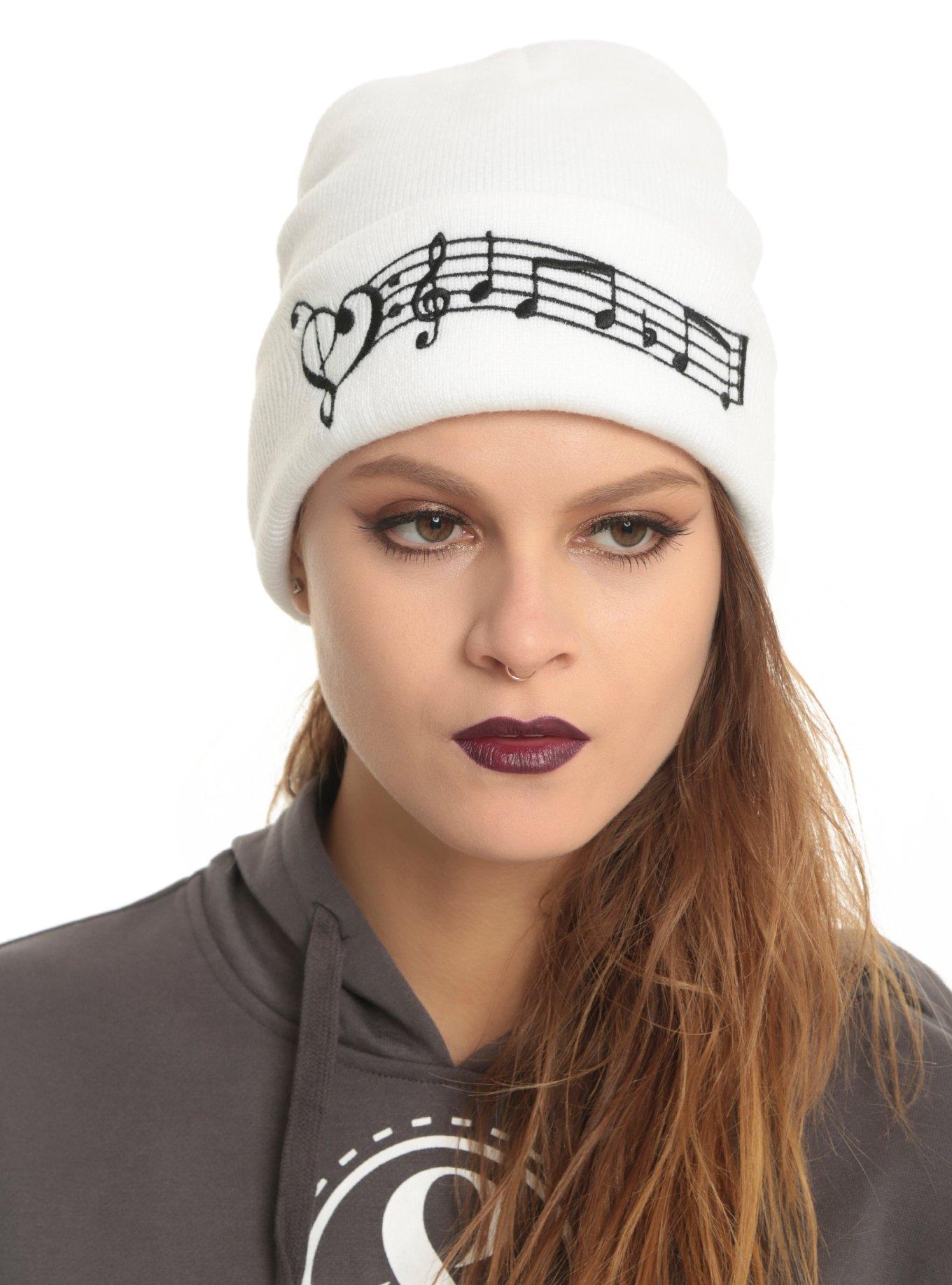Music Clef Heart Notes Watchman Beanie, , hi-res