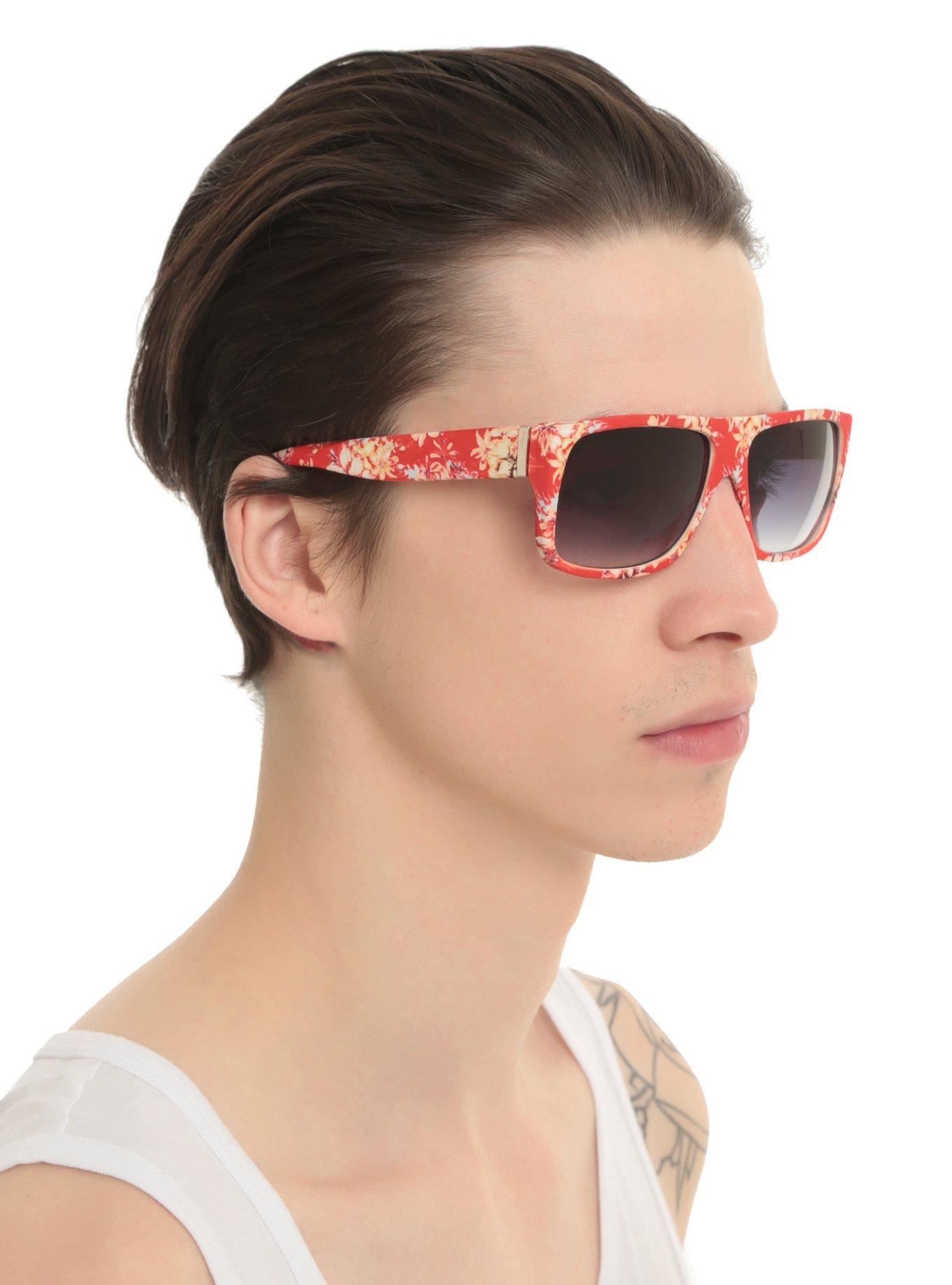 Hawaiian Red Flat Top Sunglasses, , hi-res