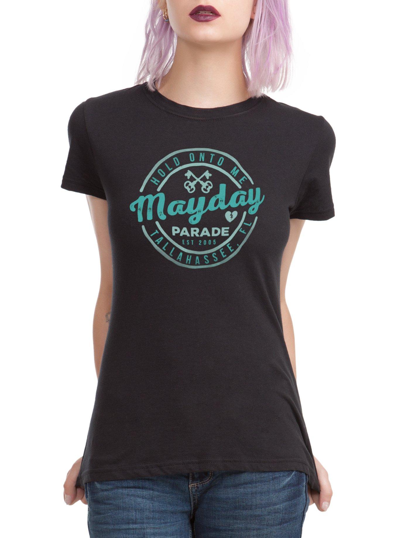 Mayday Parade Seal Logo Girls T-Shirt, BLACK, hi-res