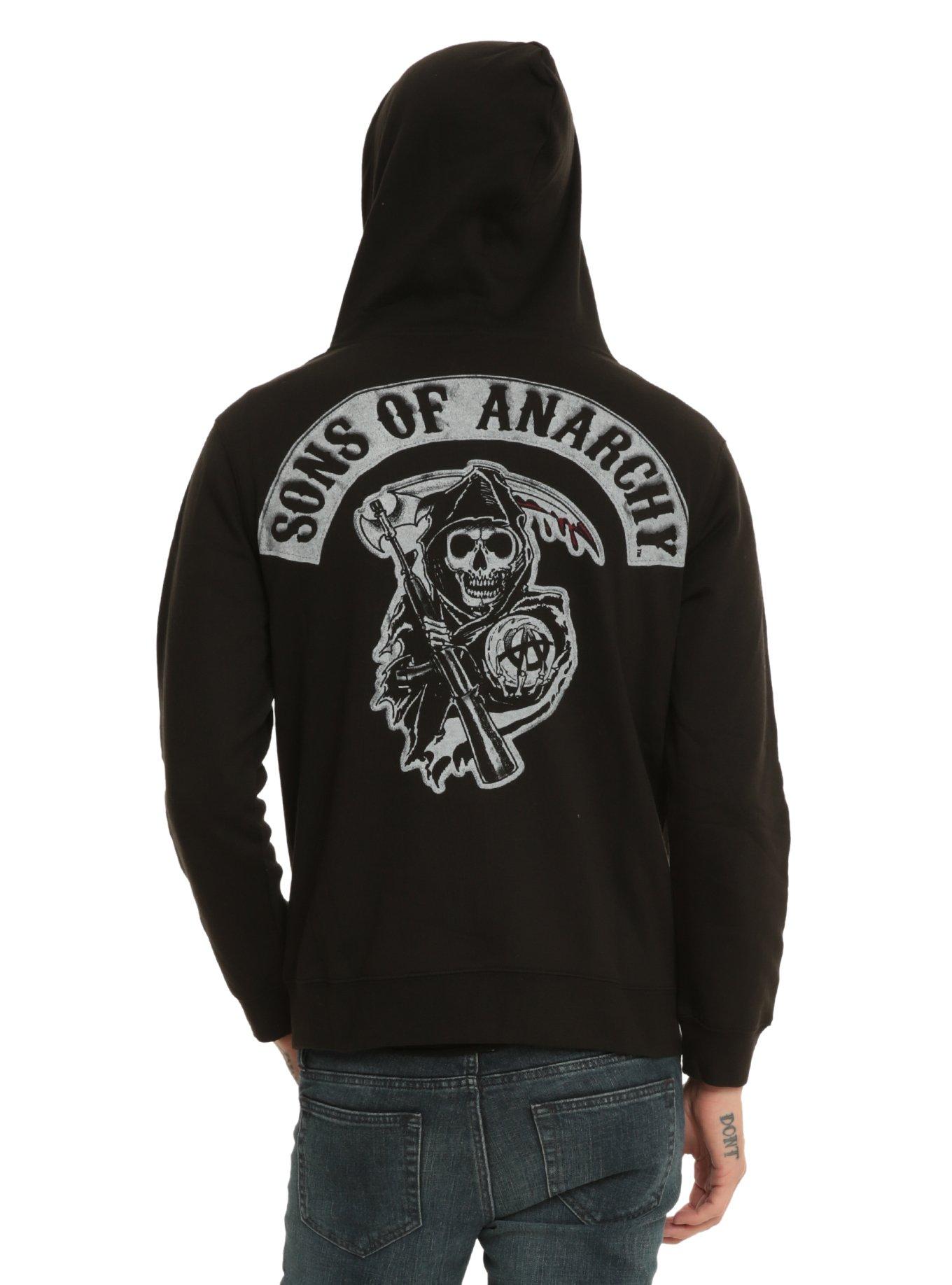 Sons Of Anarchy SAMCRO Zip Hoodie, BLACK, hi-res