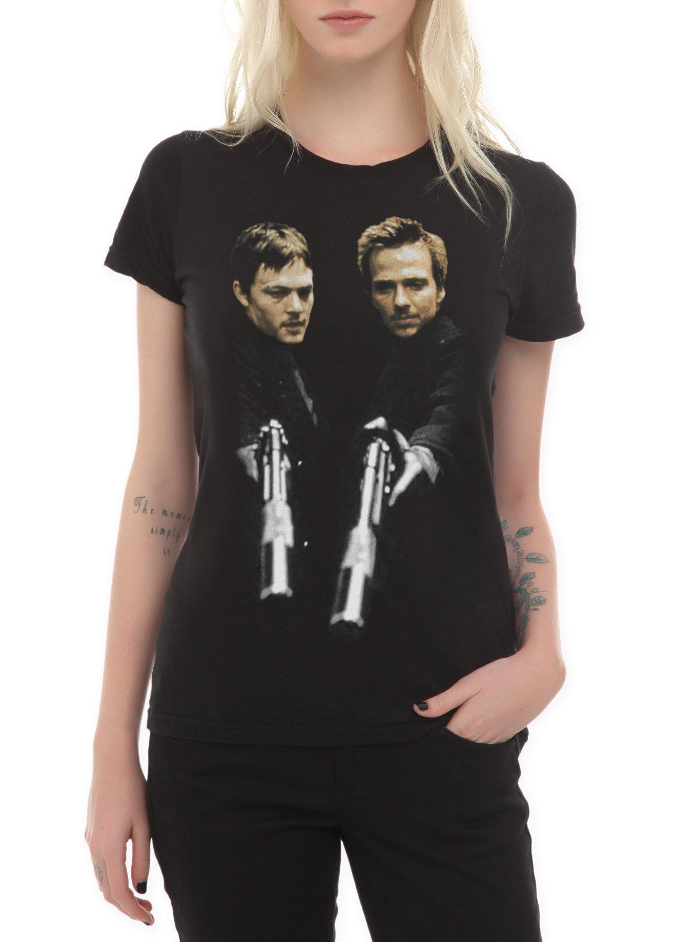 The Boondock Saints Duo Guns Girls T-Shirt, BLACK, hi-res