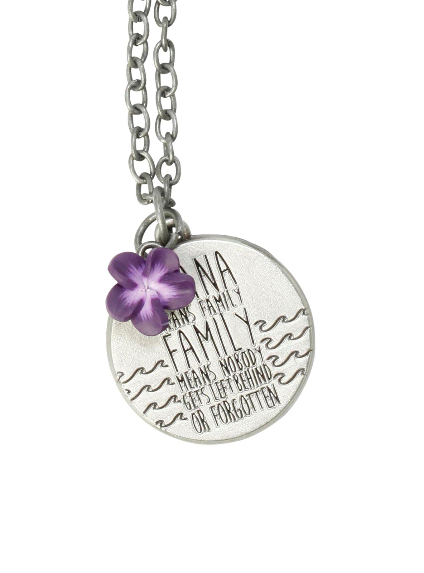 Disney Lilo & Stitch Ohana Flower Necklace, , hi-res