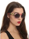 Pink Tropical Wire Rim Sunglasses, , hi-res