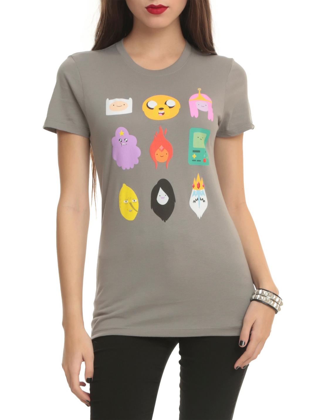Adventure Time Heads Icons Girls T-Shirt, , hi-res