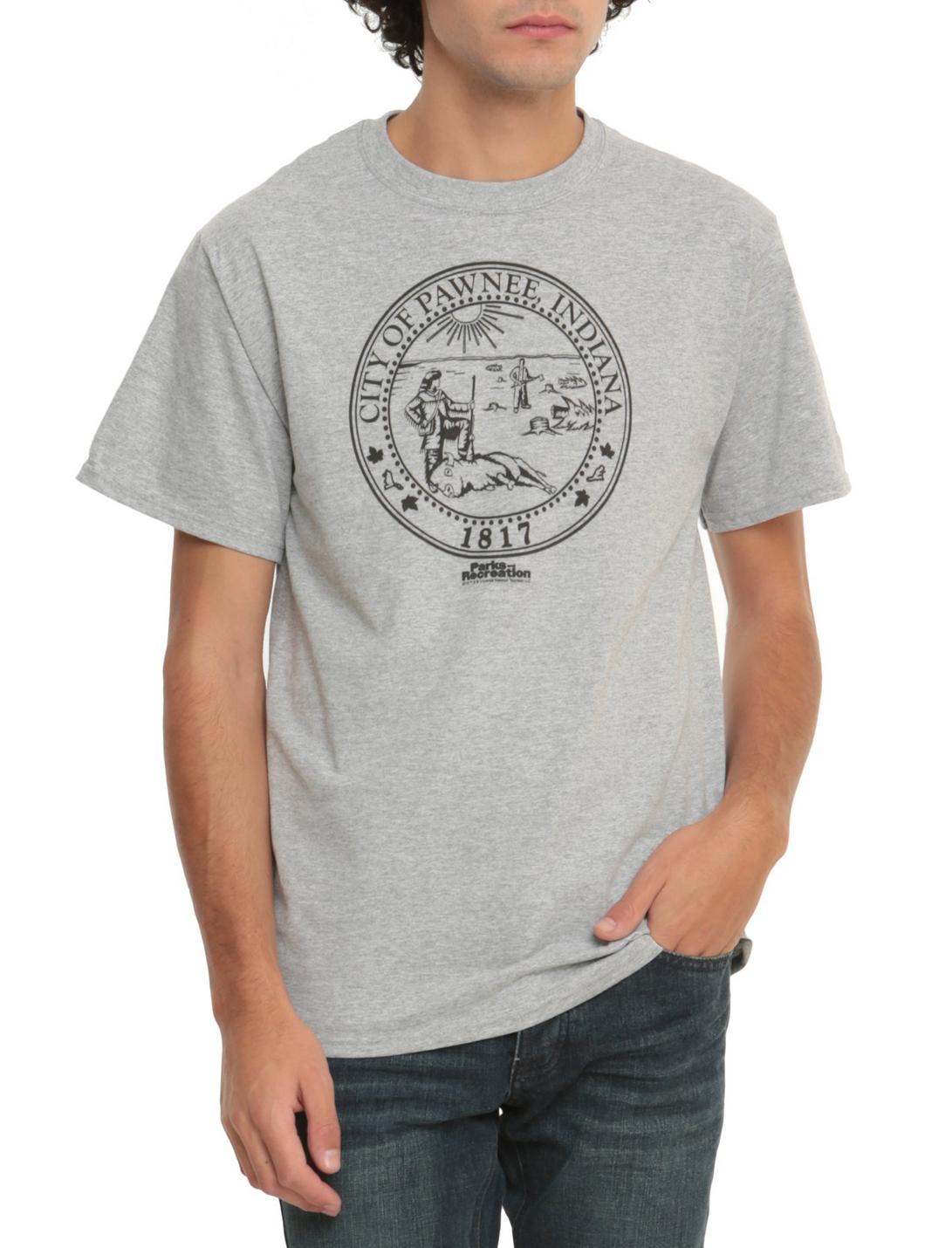 Parks And Recreation Pawnee Seal T-Shirt, BLACK, hi-res