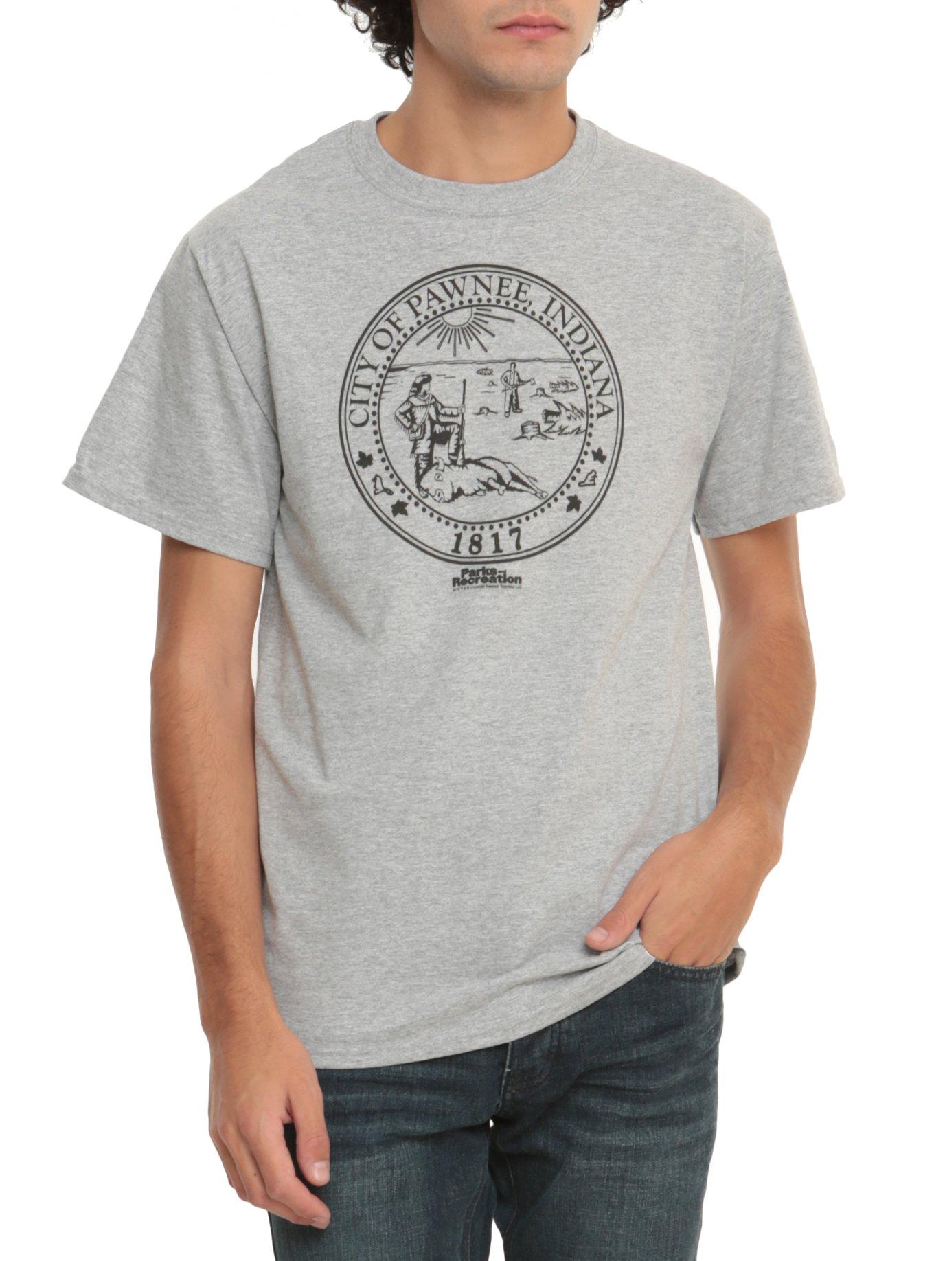 Parks And Recreation Pawnee Seal T-Shirt, BLACK, hi-res