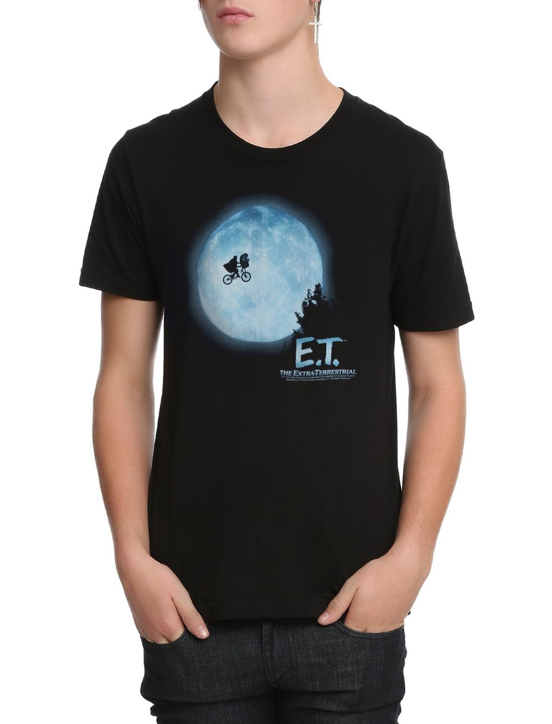 E.T. The Extra-Terrestrial Moon Scene T-Shirt, BLACK, hi-res