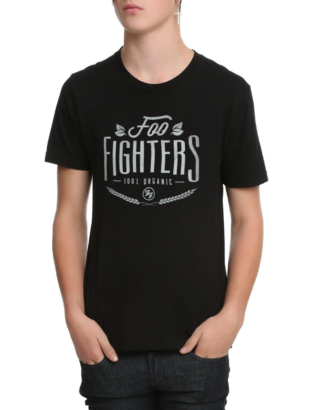 Foo Fighters 100% Organic Logo T-Shirt, BLACK, hi-res