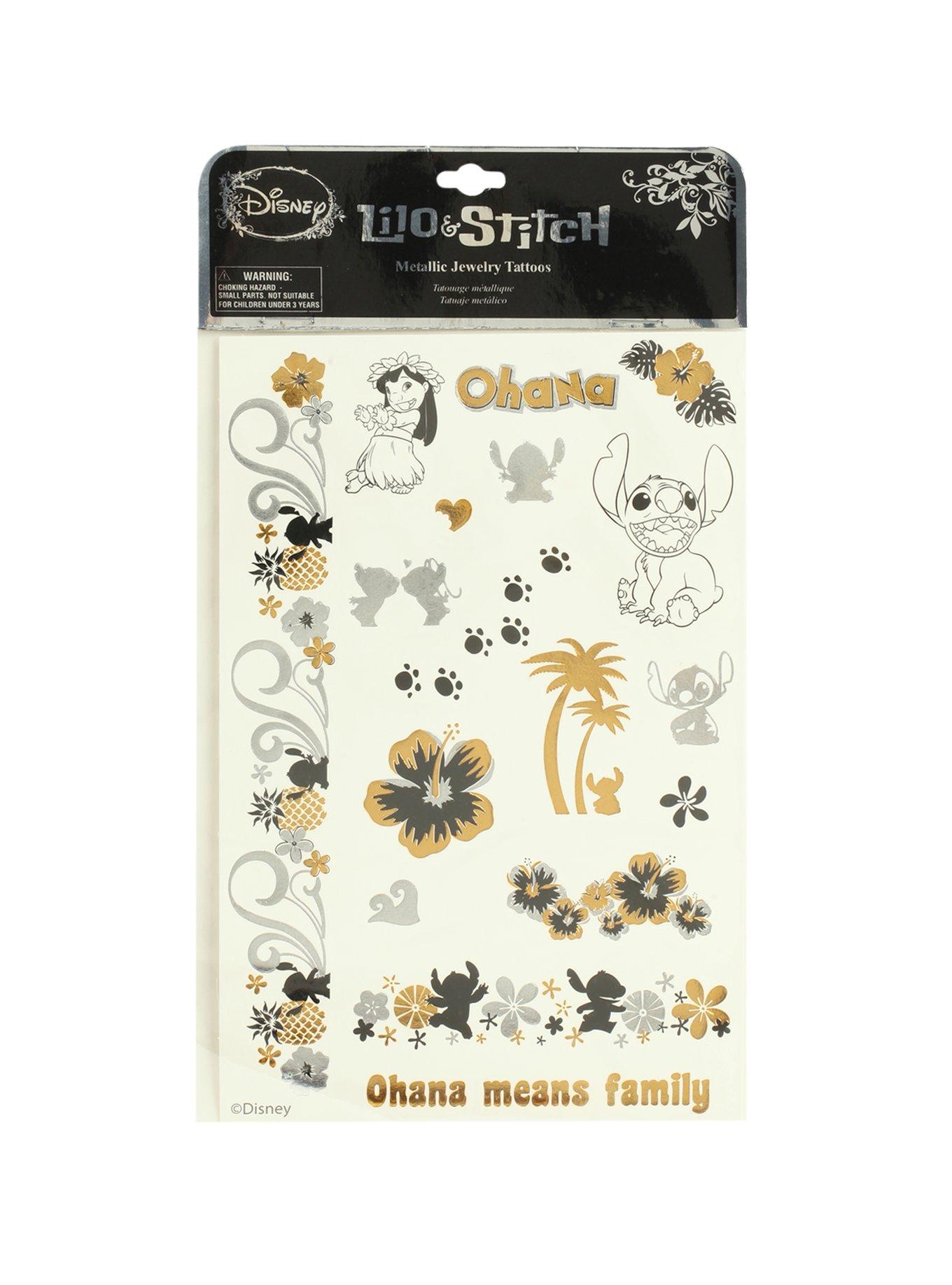 Disney Lilo & Stitch Metallic Temporary Tattoos, , hi-res